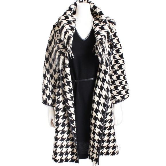 Bonnie Cashin Jacket and Skirt Set Houndstooth Boucle Fringe 2pc Suit Shawl Coll - Picture 6 of 11